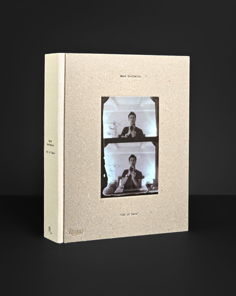 Mark Borthwick Out of Date: Pola Pan 1984–1996 hardcover with raw board cover, cloth spine and black-and-white photograph.
