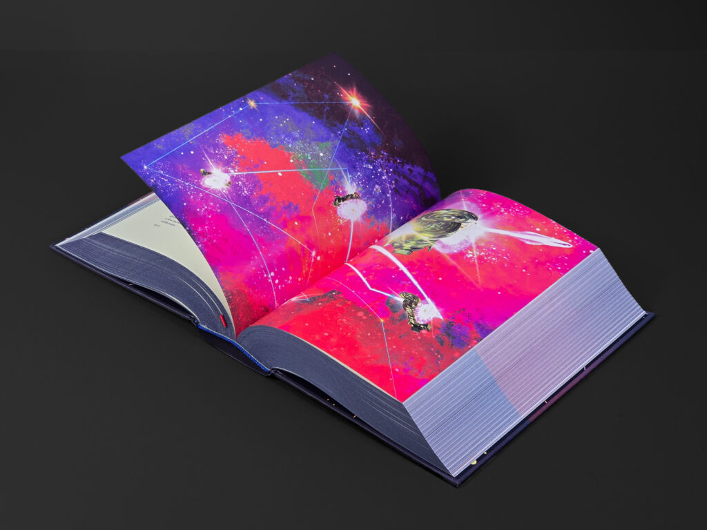 Death’s End part-title spread inside The Three-Body Problem Trilogy limited edition.
