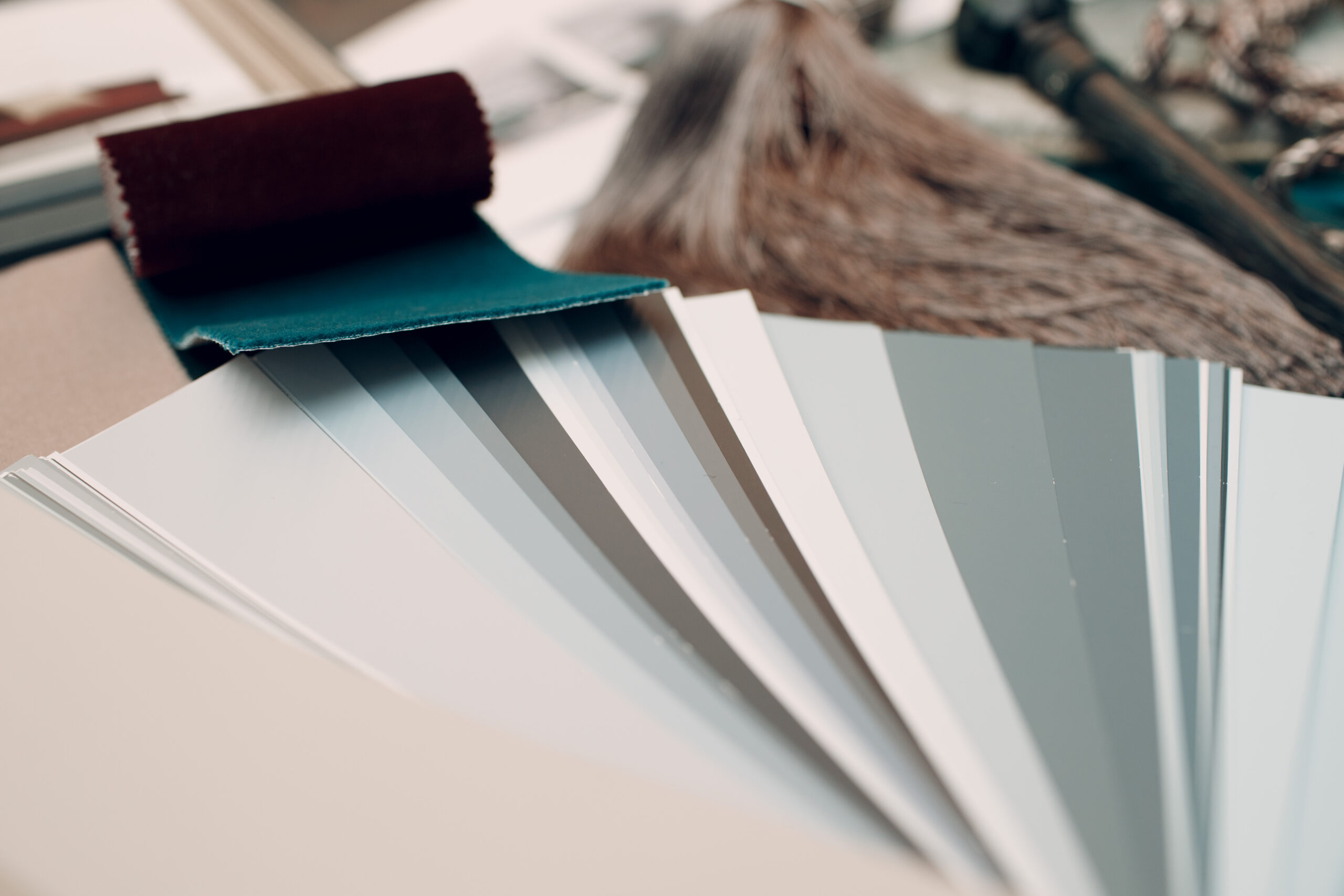 Paper and material samples for publishing consultancy